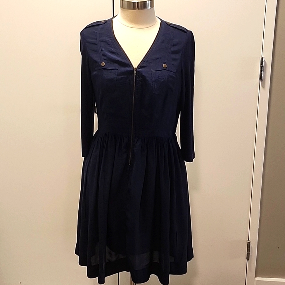 Parameter Navy Zip-up Dress